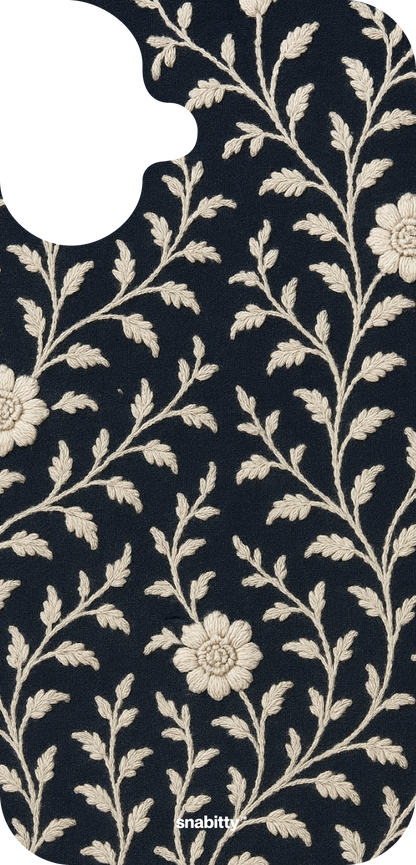 Navy Voile Chikankari