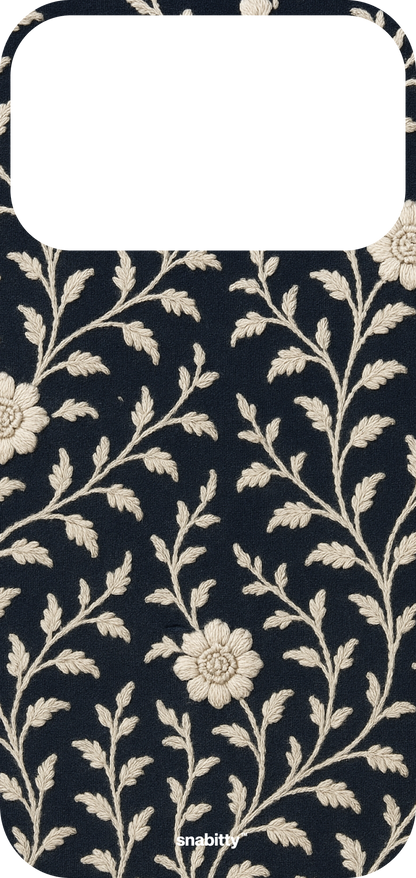 Navy Voile Chikankari