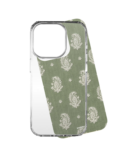 Sage Green Butta motif Chikankari
