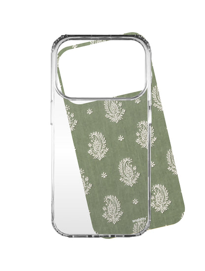 Sage Green Butta motif Chikankari