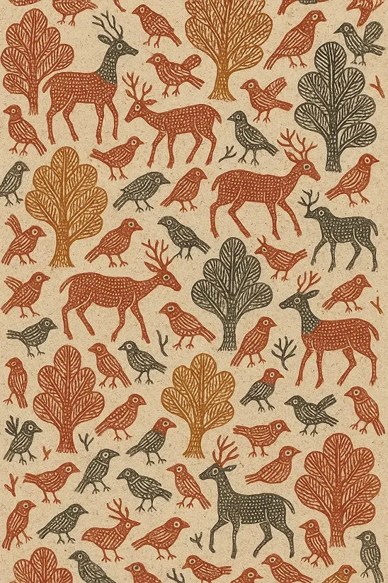 Gond line mesh collection artwork